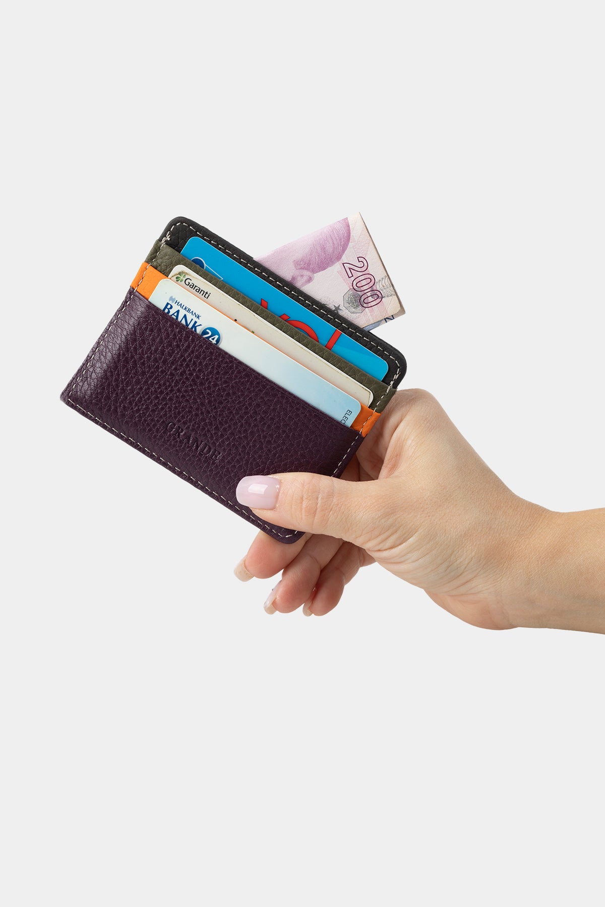Grande 530-G Erkek Renkli Deri Kartlık