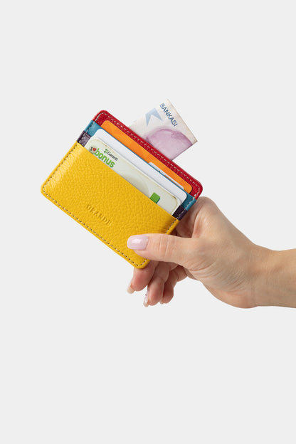 Grande 530-G Erkek Renkli Deri Kartlık