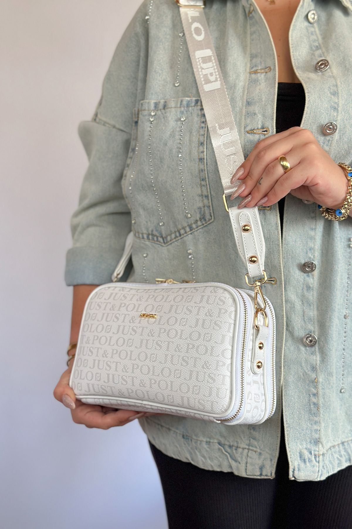 Just Polo 2053 Kadın 5 Bölmeli Postacı Omuz Çantası