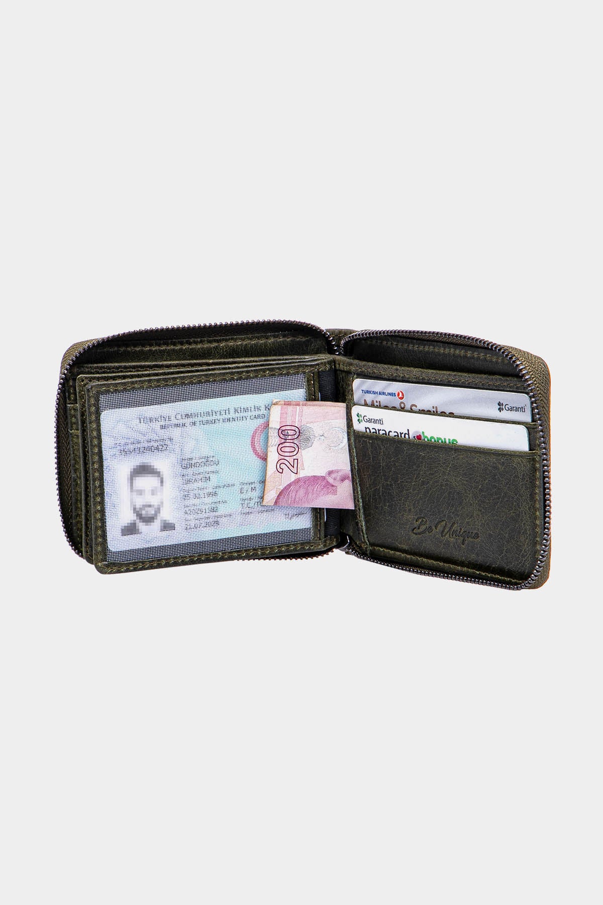 Grande 722 Erkek Fermuarlı Deri Cüzdan