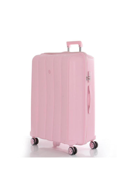 Bavul Büyük ve Kabin 2li Set Kırılmaz Silikon Valiz V305 Pudra - Kurtuluş Çanta