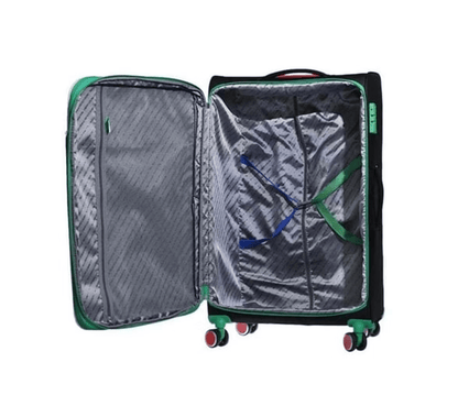 Benetton BNT2200 Ultra Light Kumaş Kabin + Orta + Büyük Boy Siyah 3'lü Valiz Seti - Kurtuluş Çanta