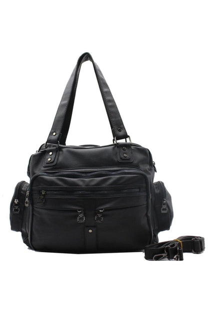  - Çok Cepli Bayan Kol Çantası Siyah - Kurtuluş Çanta