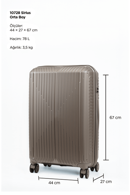 GROUND 10728 Sirius Polipropilen 3’lü Valiz Seti - Kurtuluş Çanta