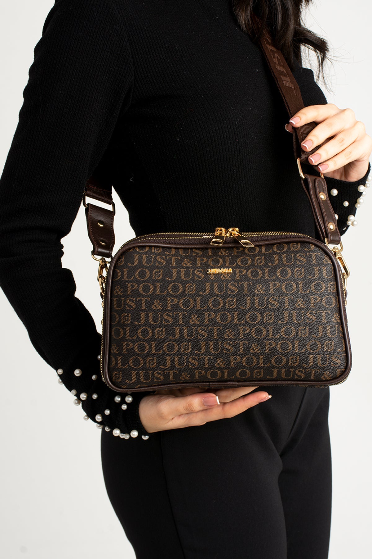 Just Polo 2053 Kadın 5 Bölmeli Postacı Omuz Çantası - Kurtuluş Çanta