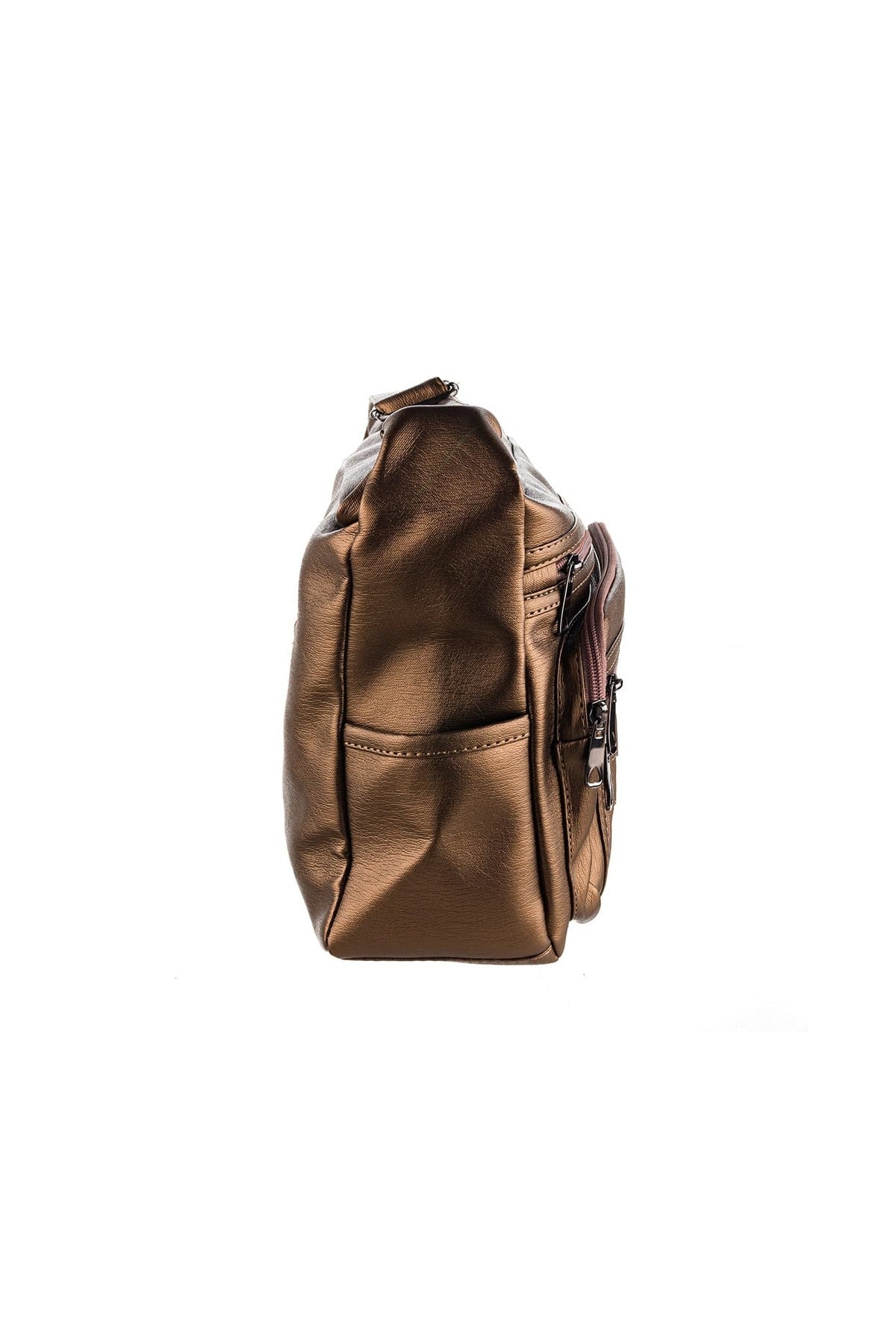 Kadın Bakır Dokuz Gözlü Yumuşak Deri Çapraz Çanta - Kurtuluş Çanta