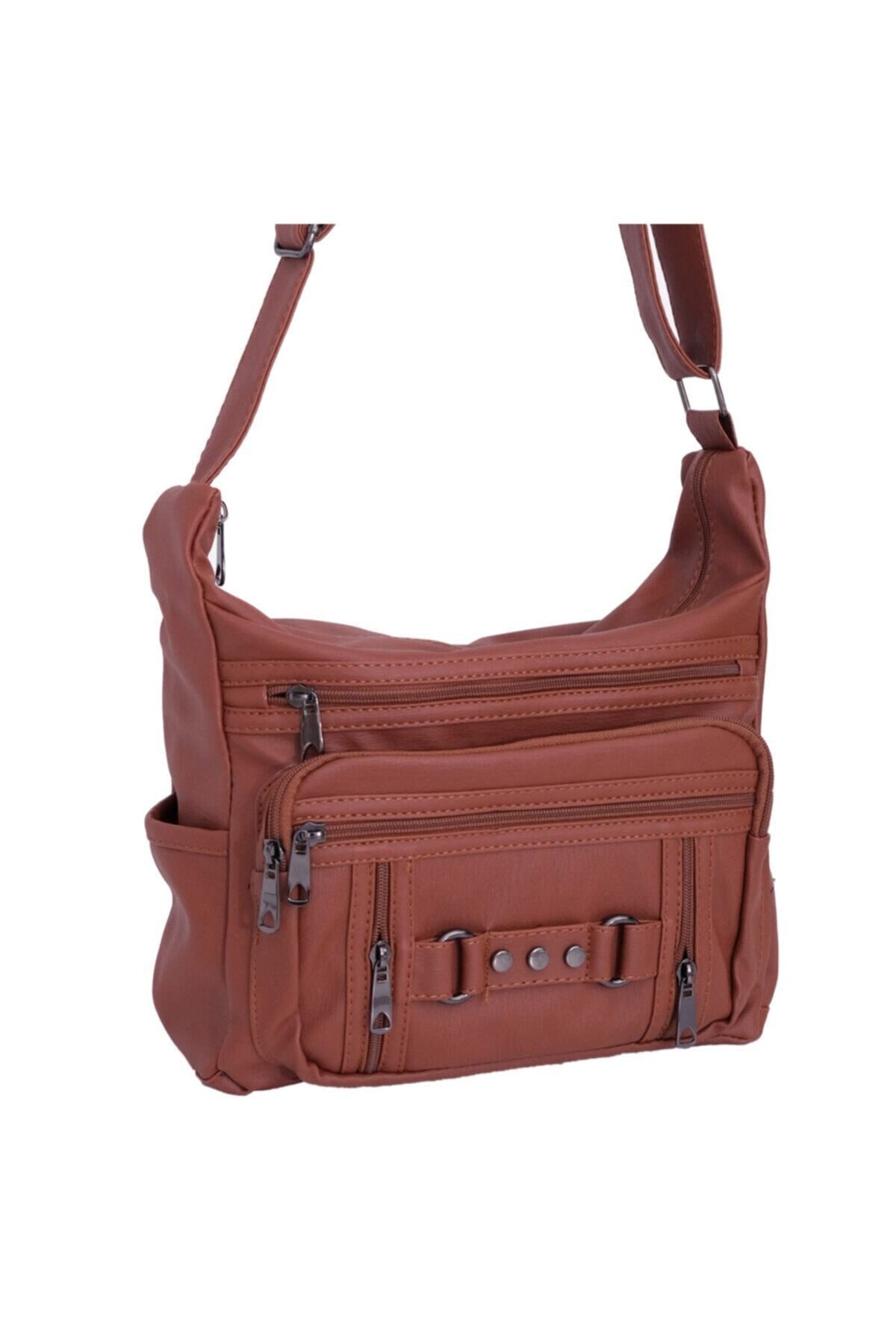 Kadın Çanta Dokuz Gözlü Bayan Yumuşak Deri Çapraz Çanta - Kurtuluş Çanta