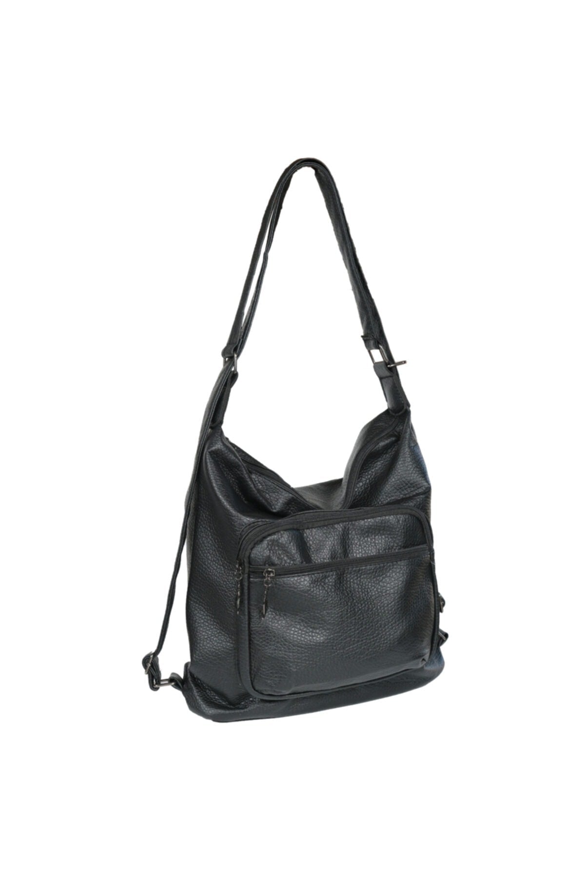 Kadın Siyah Yıkanmış Deri Sırt ve Omuz Çantası - Kurtuluş Çanta
