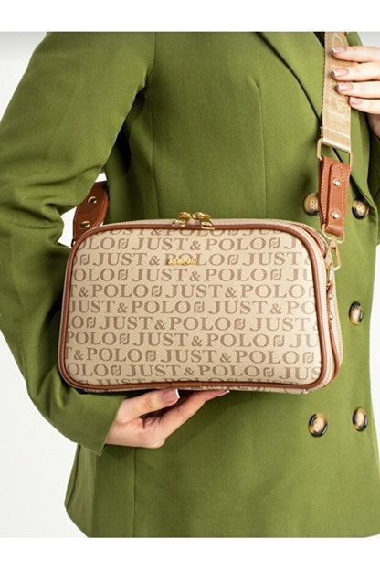 Kadın Suya Dayanıklı Baskı Desenli 5 Bölmeli Postacı Omuz Çantası - Kurtuluş Çanta