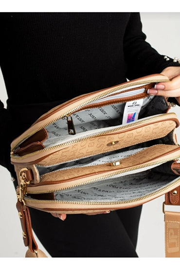 Kadın Suya Dayanıklı Baskı Desenli 5 Bölmeli Postacı Omuz Çantası - Kurtuluş Çanta