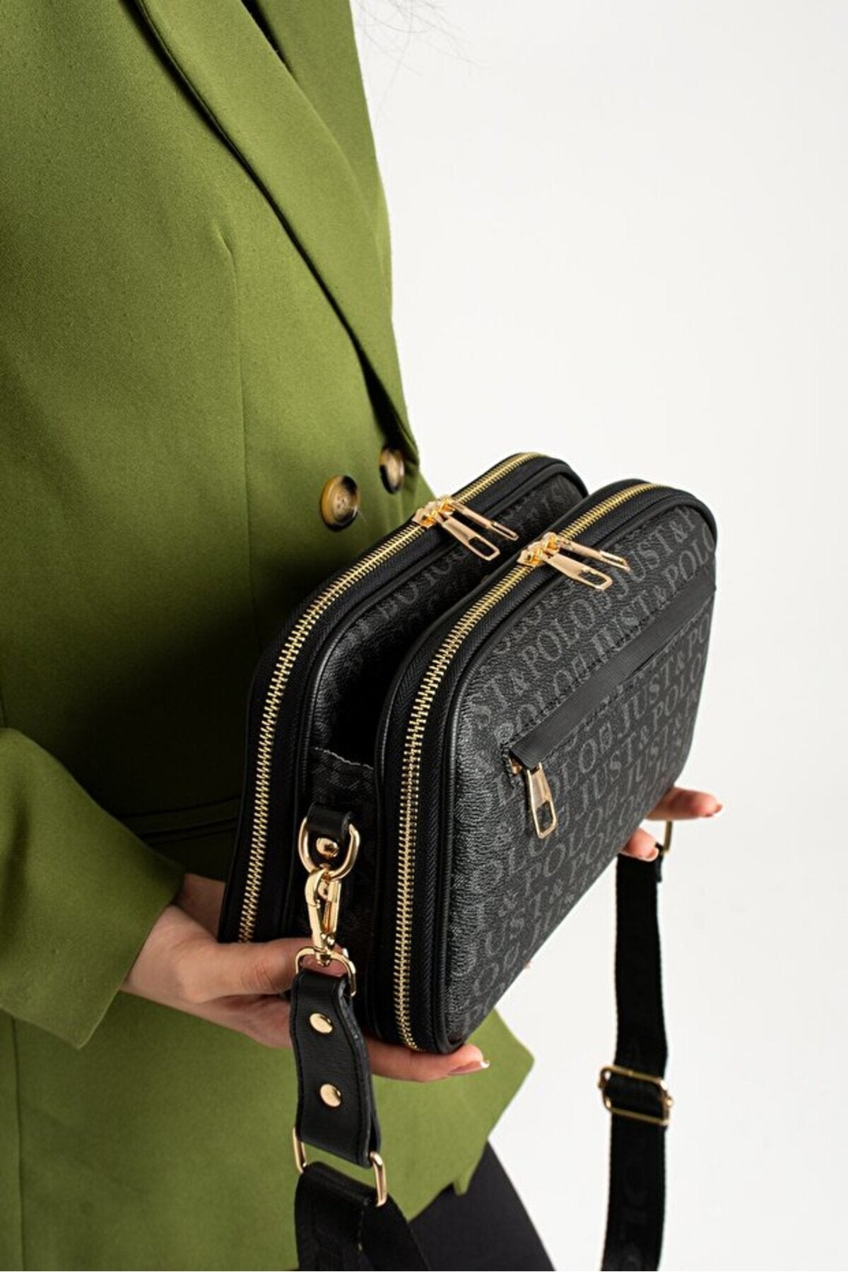 Kadın Suya Dayanıklı Baskı Desenli 5 Bölmeli Postacı Omuz Çantası - Kurtuluş Çanta