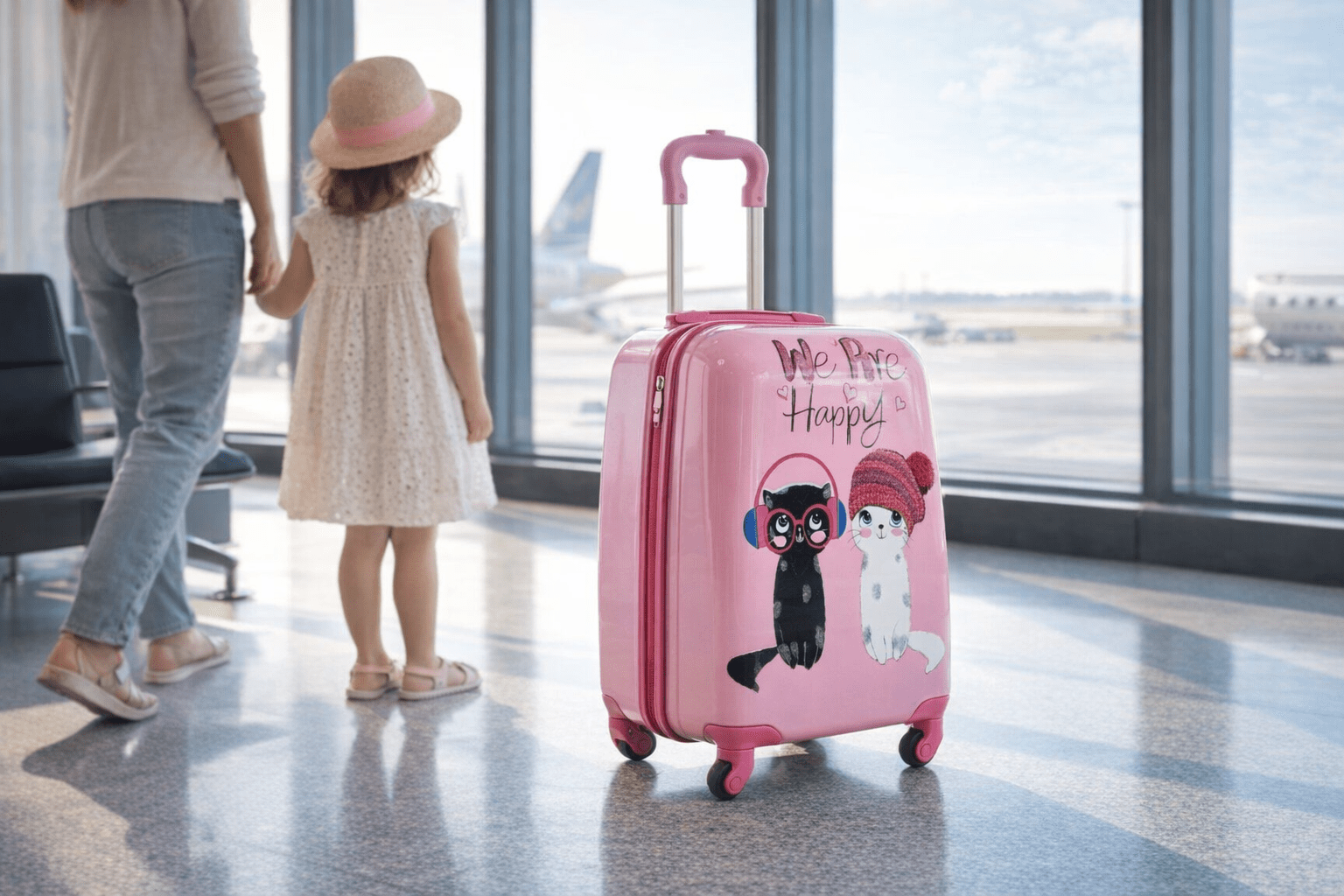 Kırılmaz Pembe Mçs Çocuk Valizi Kabin Boy - Kurtuluş Çanta