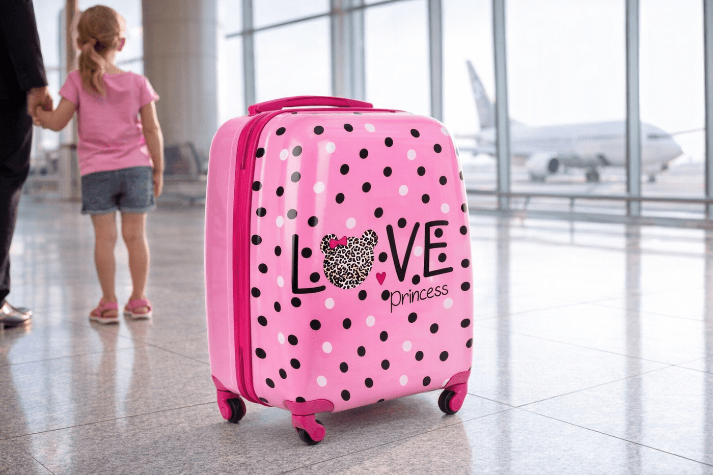 Pembe Mçs Çocuk Valizi Kabin Boy - Kurtuluş Çanta