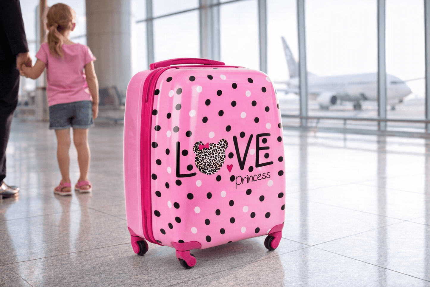 Pembe Mçs Çocuk Valizi Kabin Boy - Kurtuluş Çanta