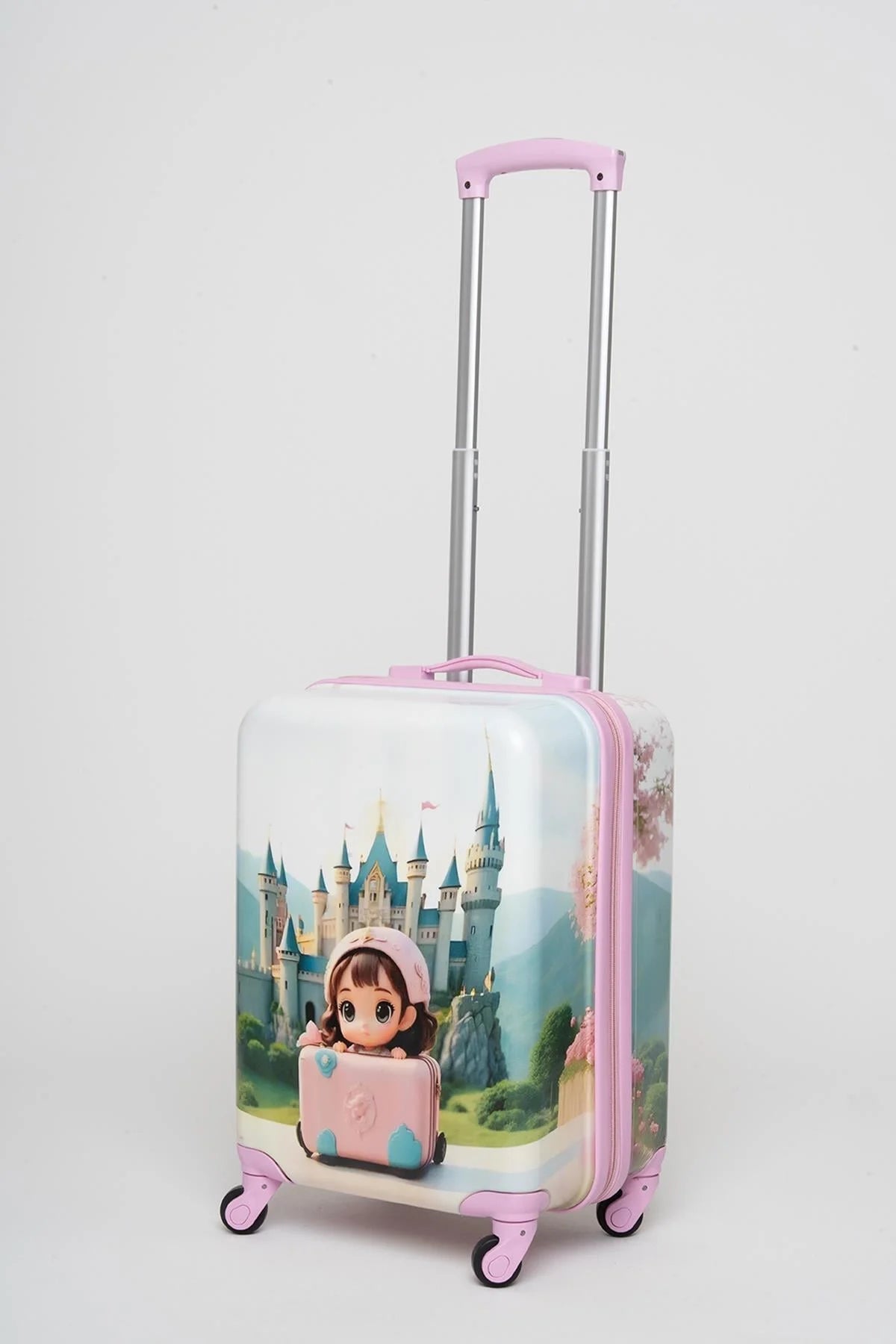 Travel Polo Pembe Kız Çocuk Valizi ANK012 - Kurtuluş Çanta